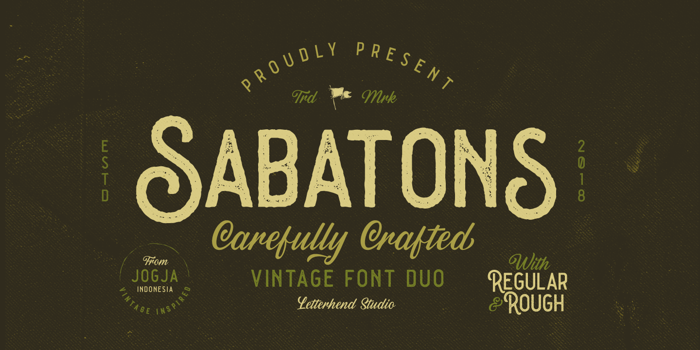 Beispiel einer Sabatons Sans Stamp-Schriftart